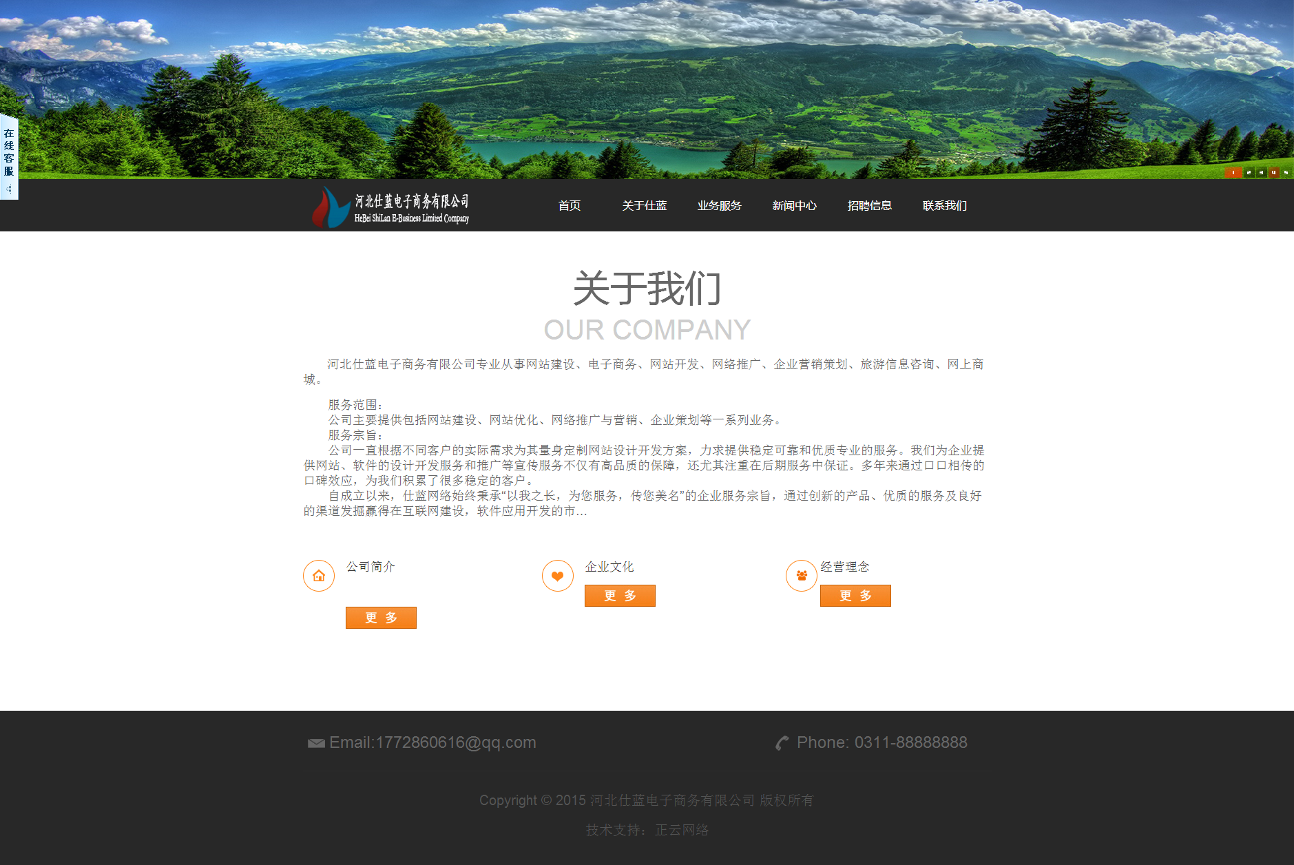 河北仕藍電子商務(wù)有限公司網(wǎng)站建設案例